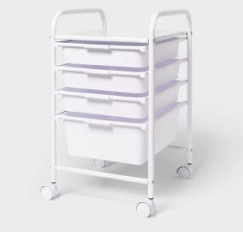 4 Drawer Rolling Cart - Brightroom White